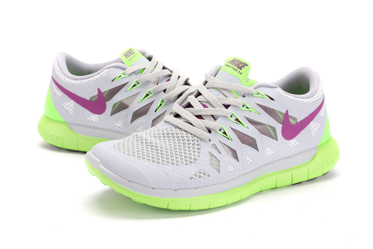 nouvelles femmes Nike Free 5.0 en plus vert gris violet (1)